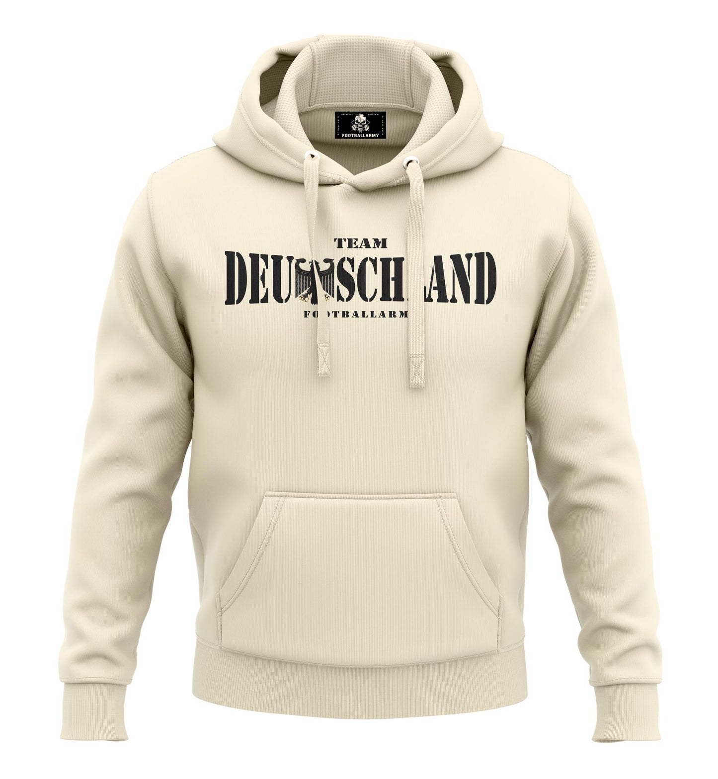 Deutschland Hoodie Creme – Adler Rückenprint Streetwear