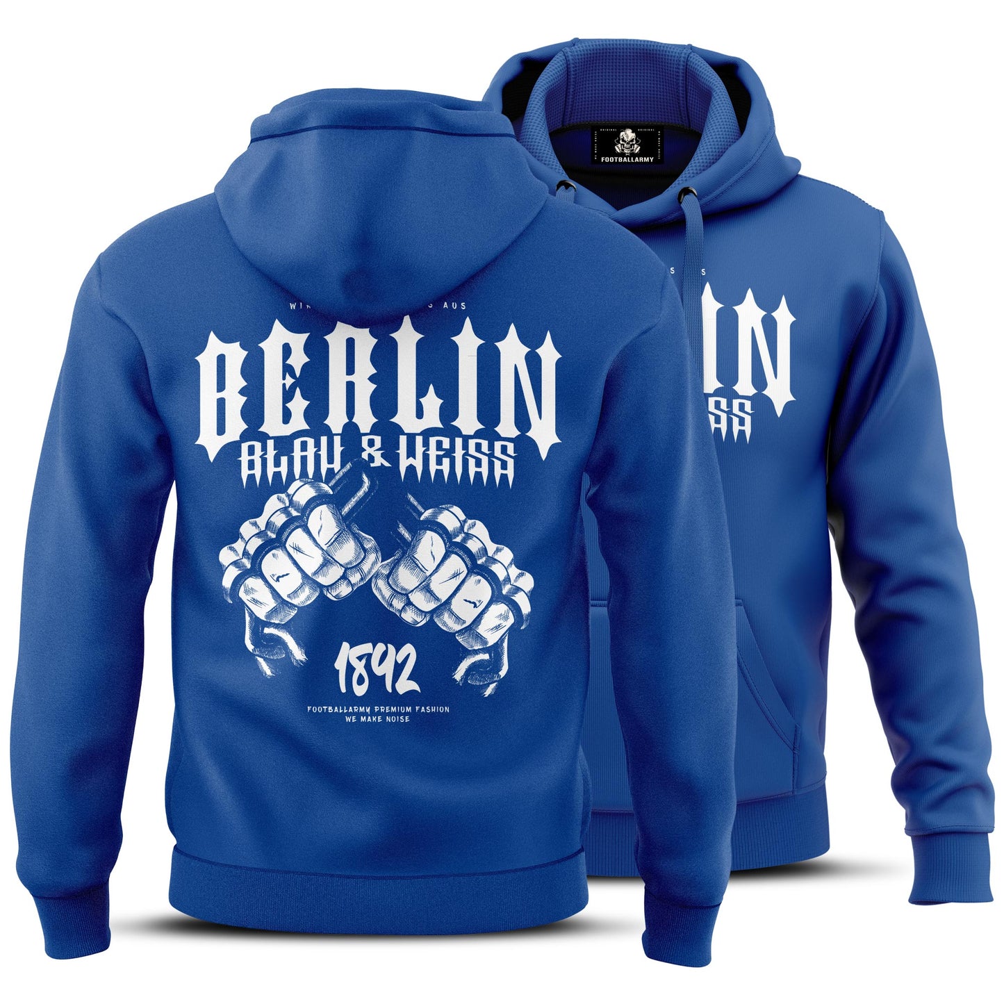 Berlin Blau & Weiß Fan Hoodie