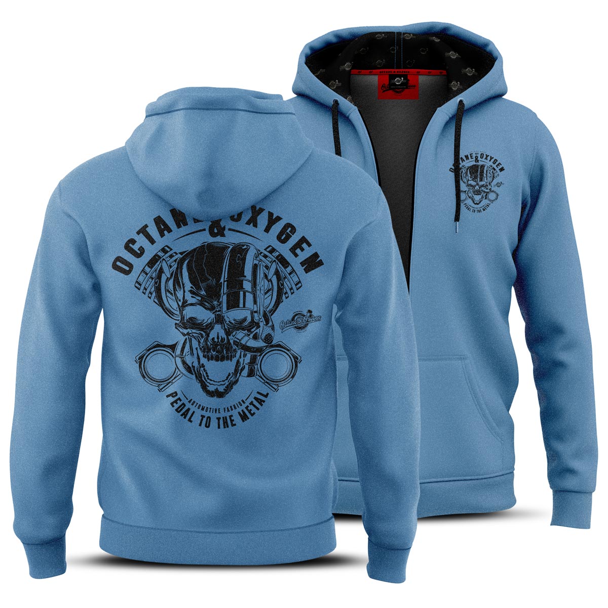 Octane & Oxygen Premium Zip Jacke Asphalt Blau