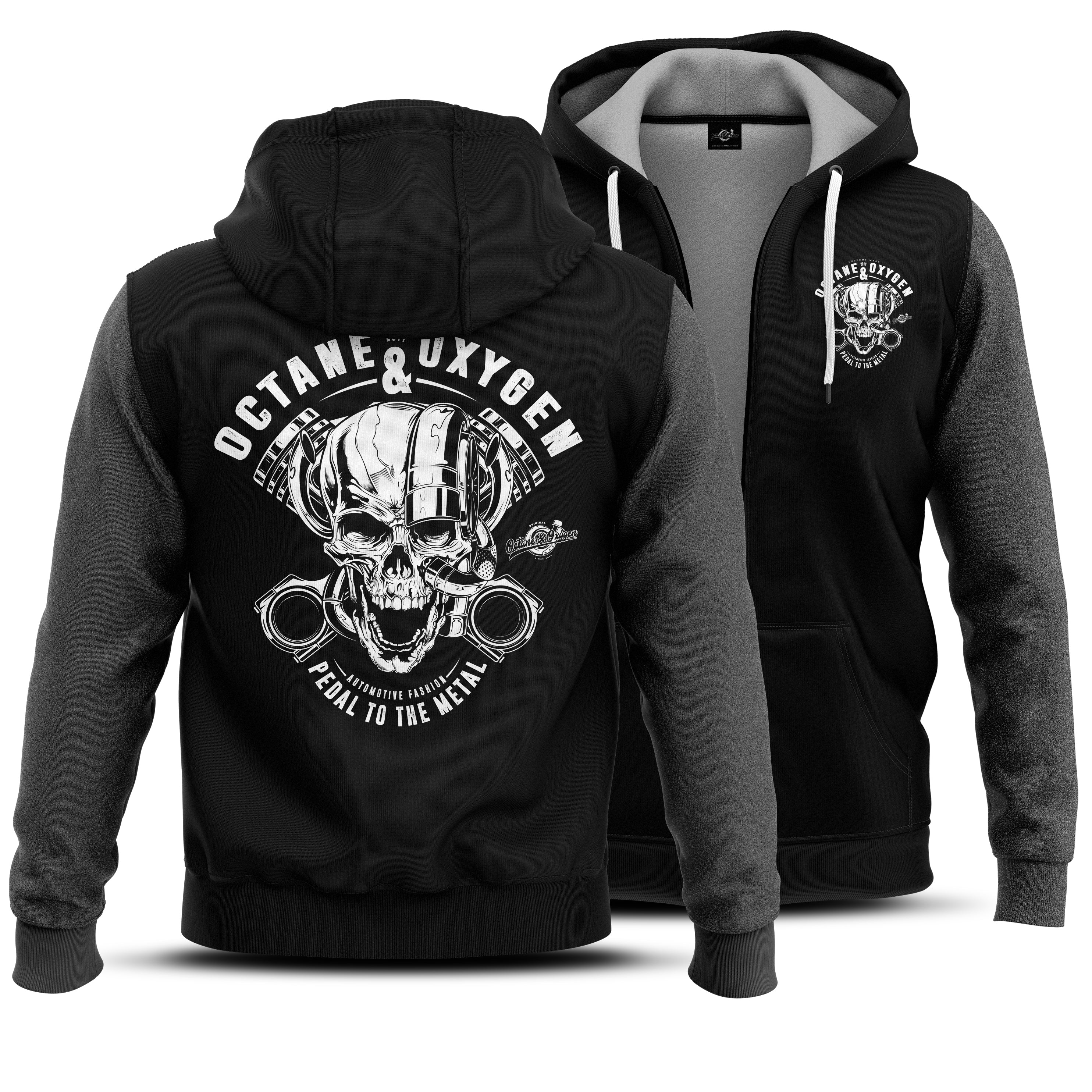 Octane & Oxygen Premium Zip Hoodie (gefüttert) – Footballarmy